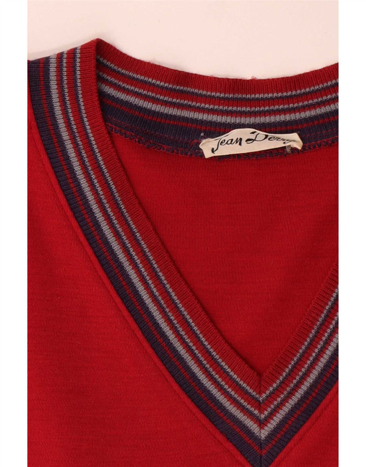 Vintage Dame A-Line Kjole UK 12 Medium Rød