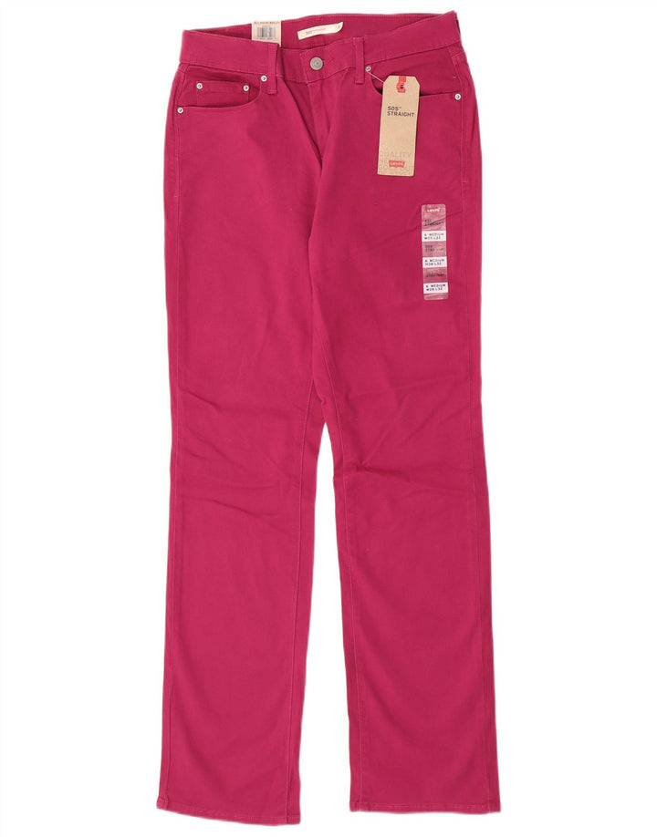 Levi's Womens 505 Straight Jeans med mellemhøj højde US 6 Medium W28 L32 Pink Bomuld