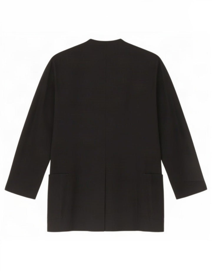 Marella Dame 4 Button Blazer Jacket UK 12 Medium Black New Wool