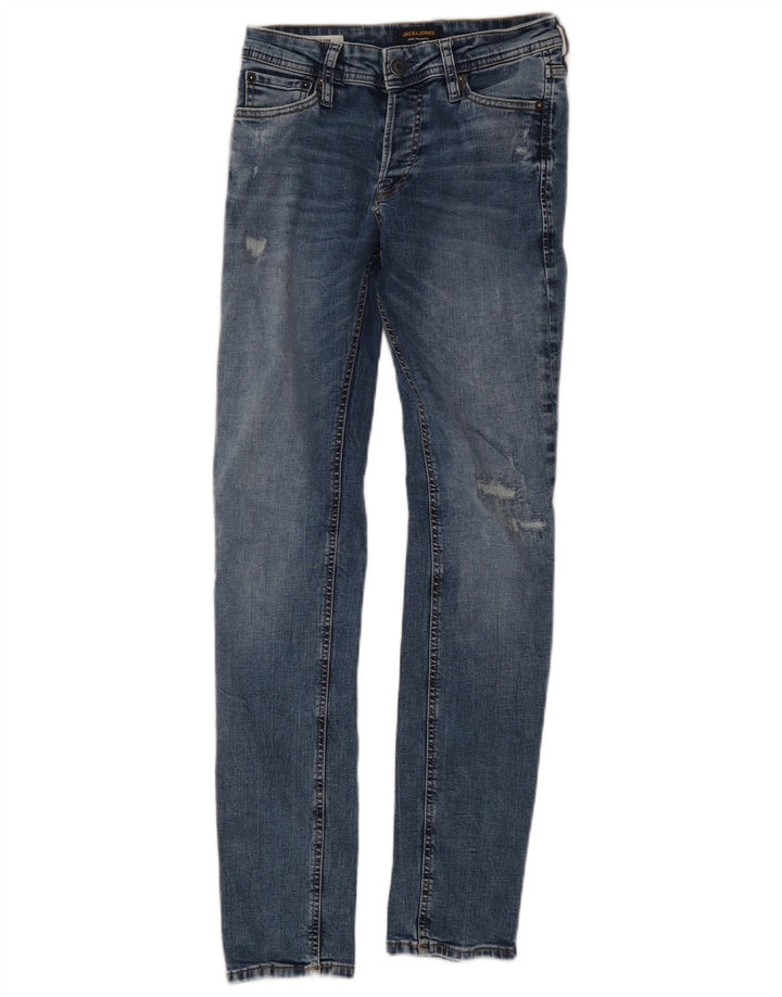 Jack & Jones Herre GLENN Slim Jeans W27 L32 Blå Bomuld