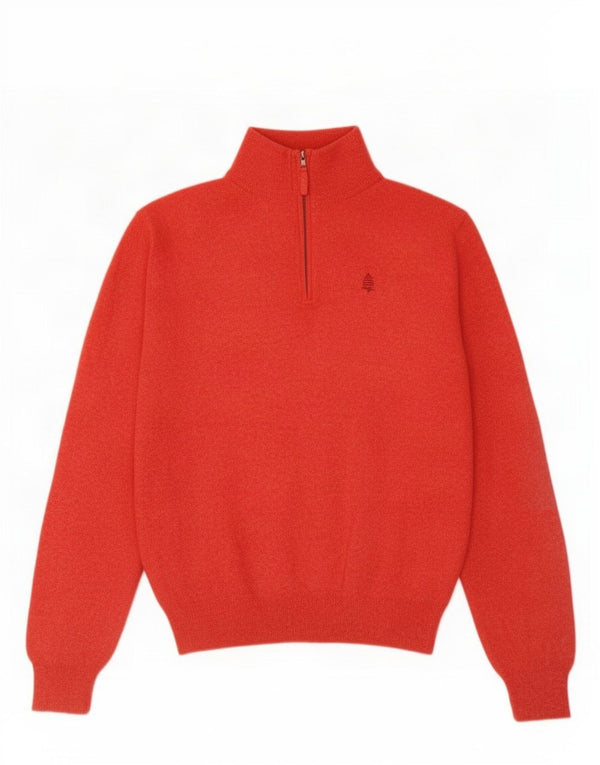Marina Yachting Herre Zip Neck Jumper Sweater Medium Rød Ny Uld