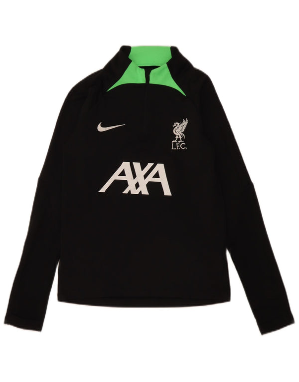 Nike Boys Zip Neck Pullover Træningsdragt Top 10-11 år Medium Sort