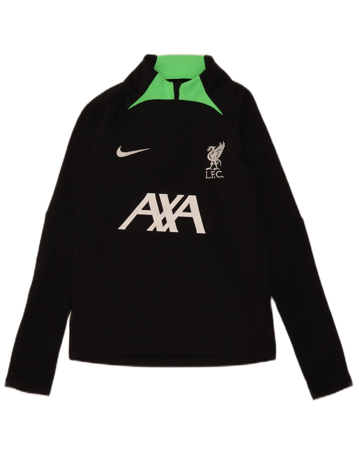 Nike Boys Zip Neck Pullover Træningsdragt Top 10-11 år Medium Sort