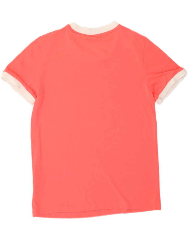 ADIDAS T-shirt top til kvinder UK 12 Medium Orange Polyester