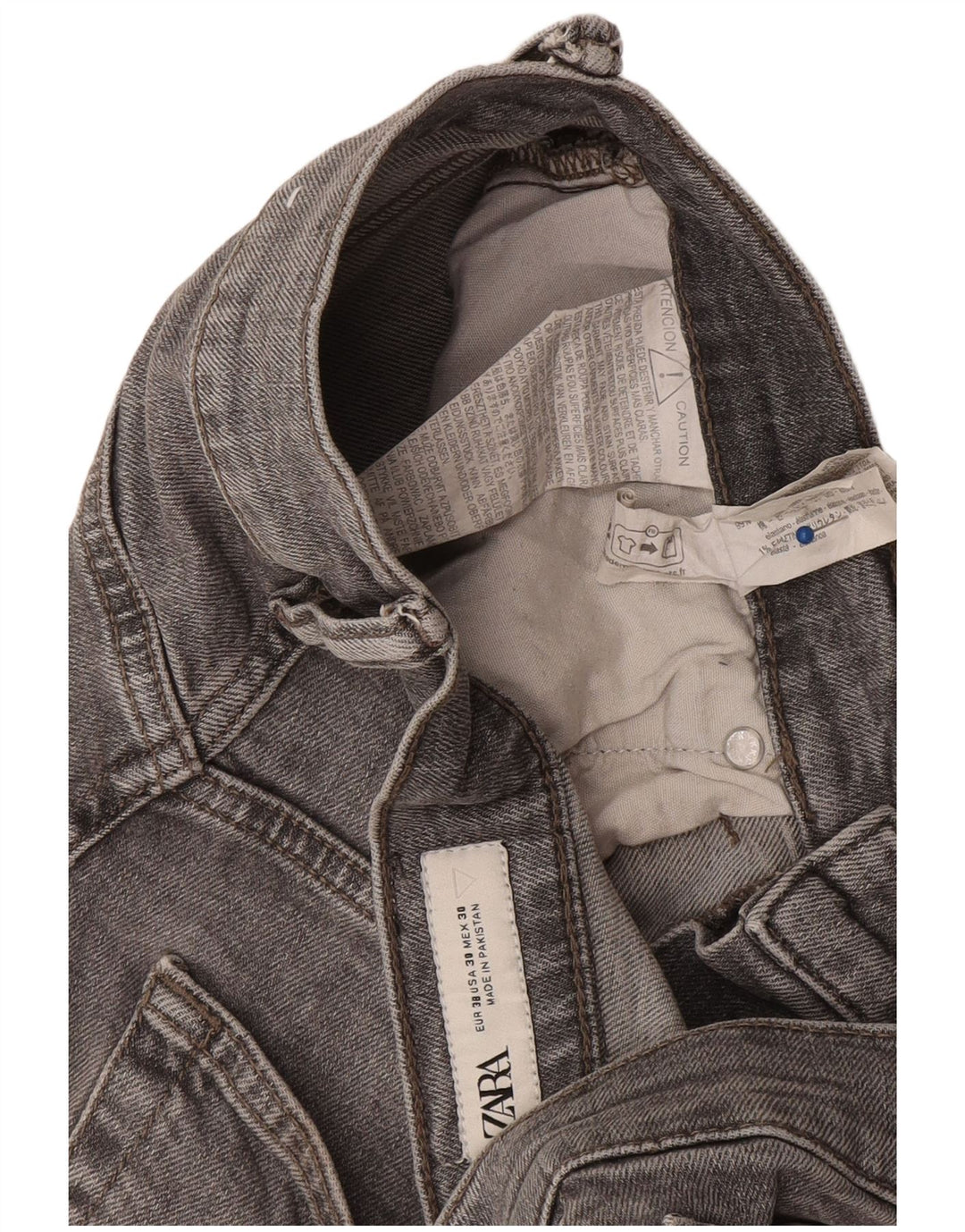 Zara Herre Slim Jeans EU 38 Small W30 L29 Grå Bomuld