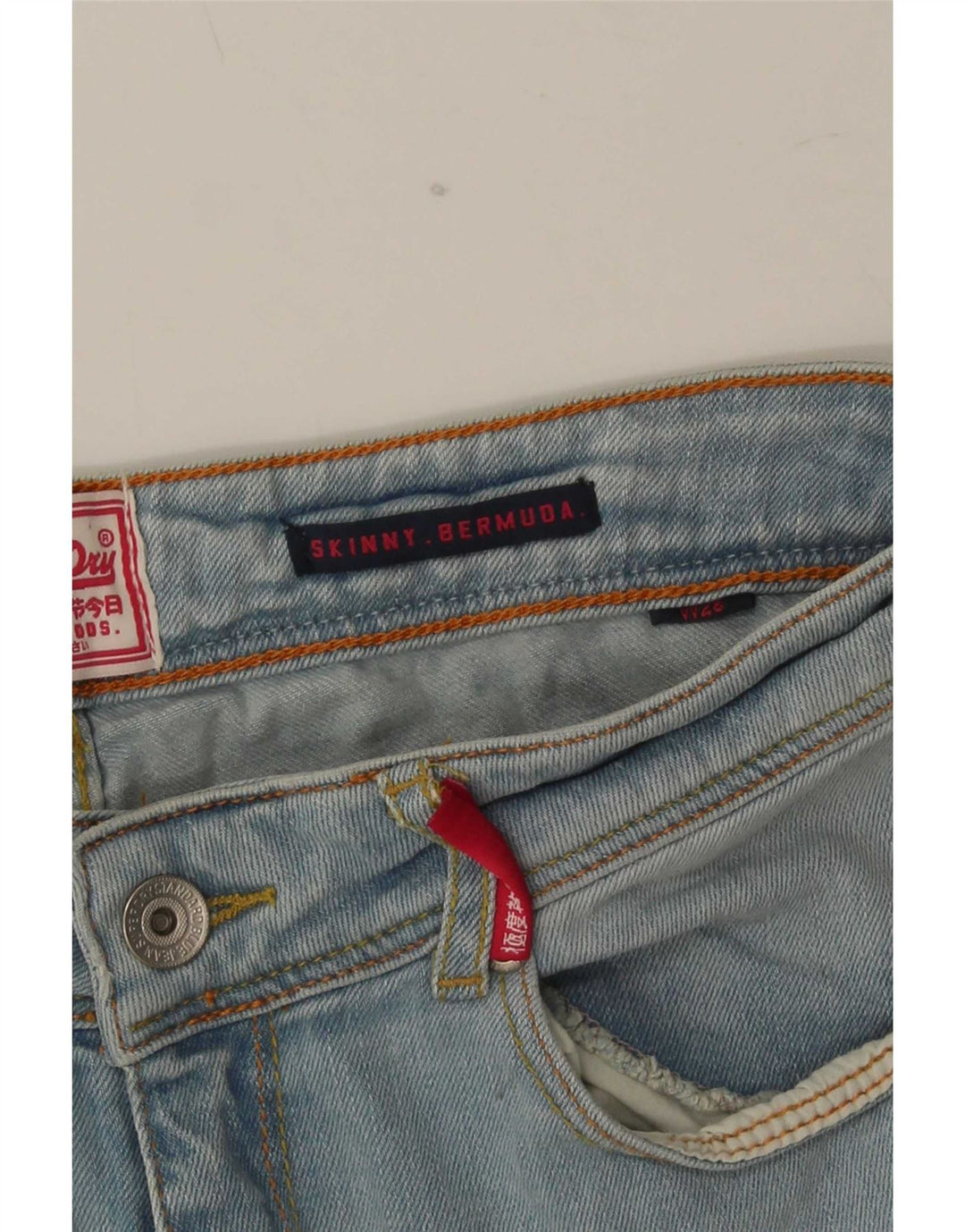Superdry Skinny Bermuda-denimshorts til kvinder Medium W28 Blå