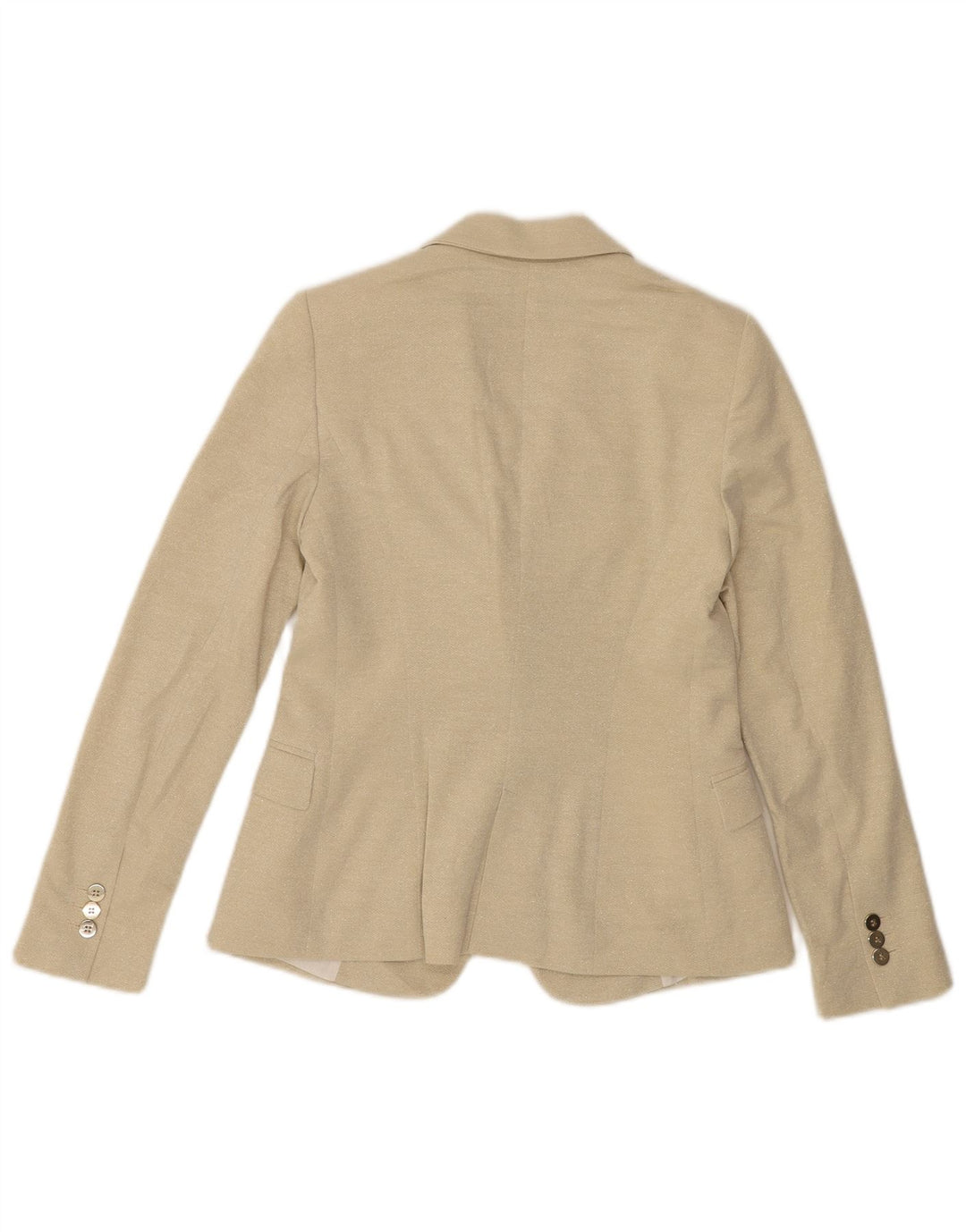 ZARA Womens 1 Button Blazer Jacket UK 10 Small Beige