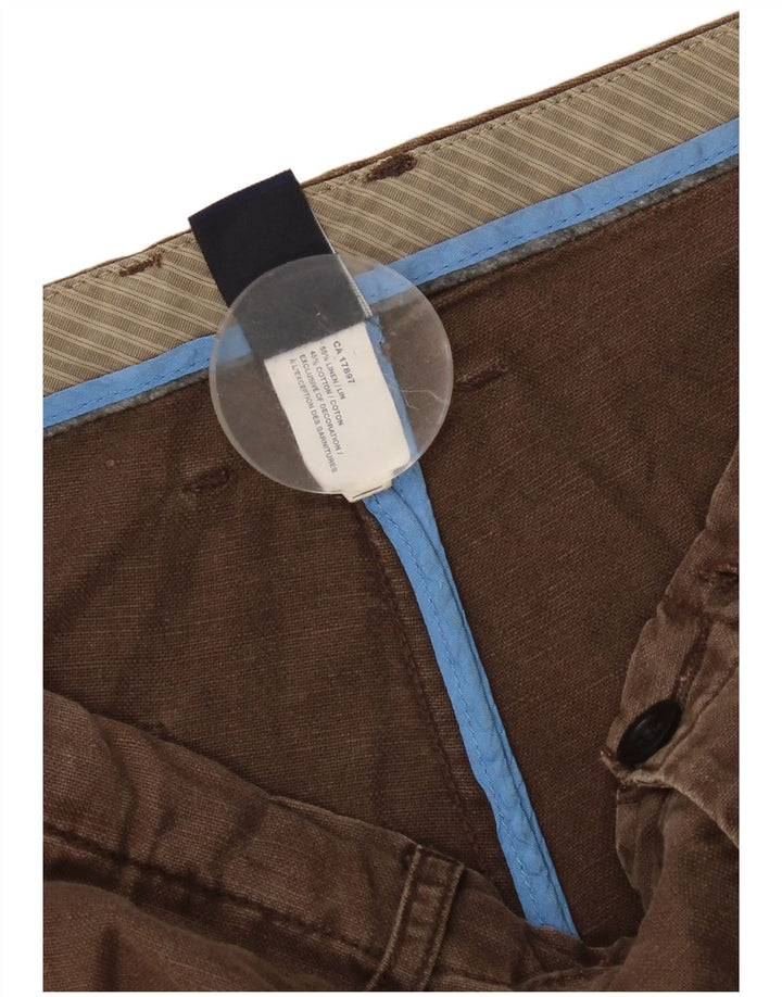 Gap Herre Regular Loose Fit Bermuda Shorts Medium W32 Brown Linen