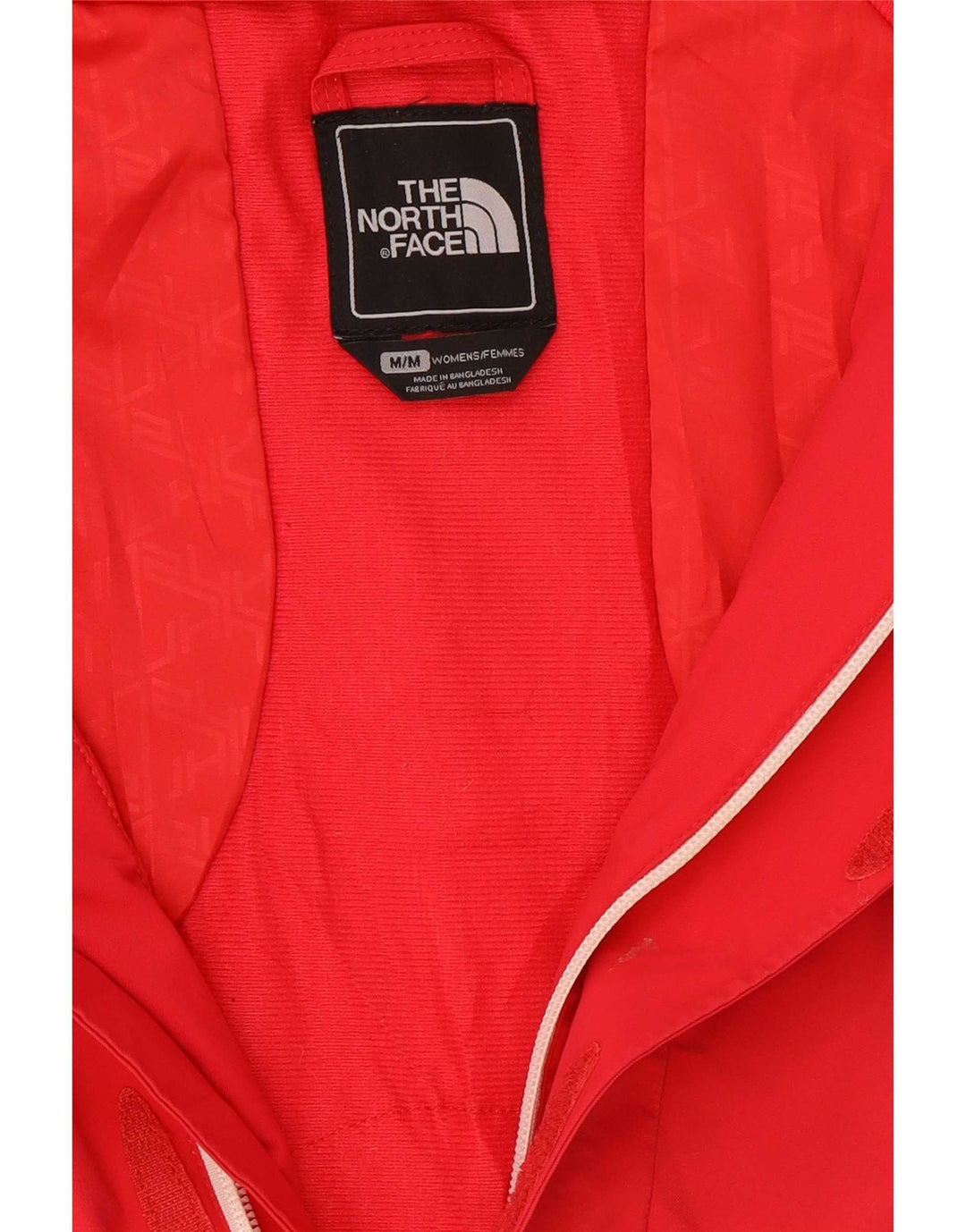 The North Face Regnjakke med hætte til kvinder UK 14 Medium Rød Nylon