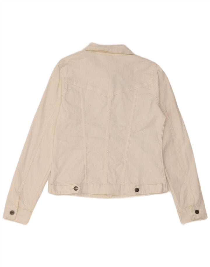 Lee Womens Riders Denimjakke UK 10 Small White Bomuld