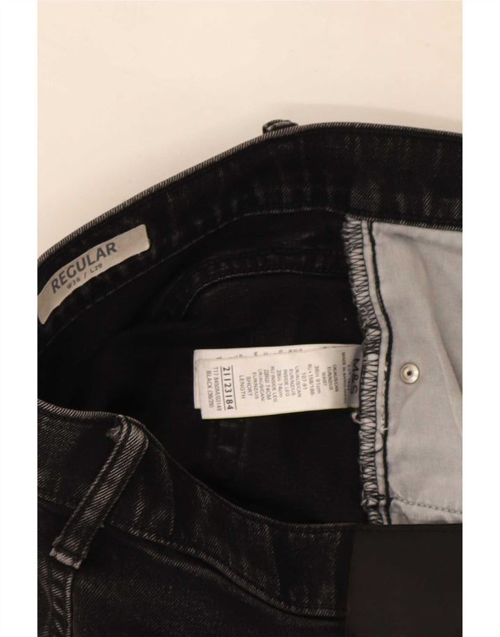 Marks & Spencer Straight Jeans til mænd W36 L27 sort bomuld