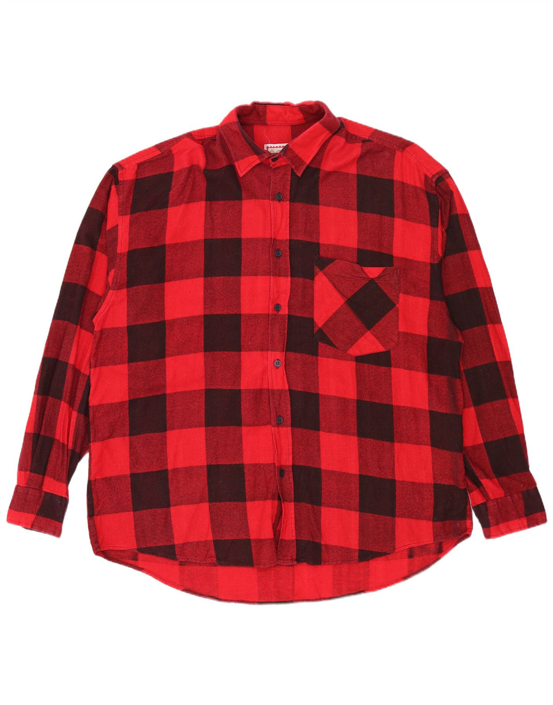 Vintage herre flannel skjorte XL rød Gingham bomuld