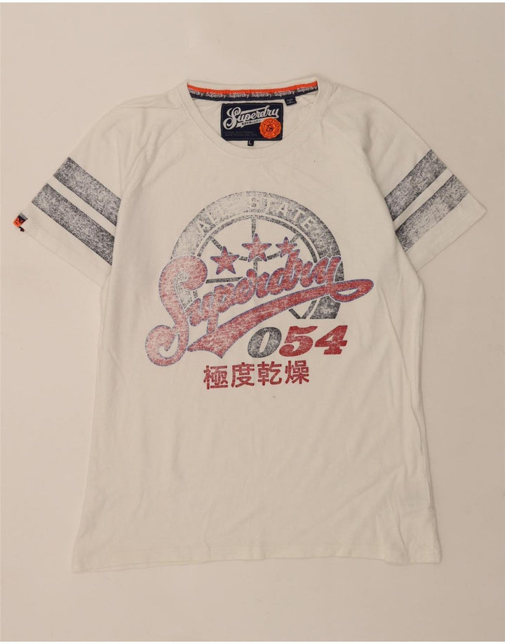 Superdry Grafisk T-shirt top til mænd Stor hvid bomuld