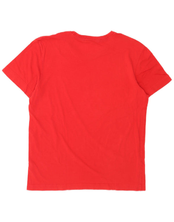 Calvin Klein Jeans Herre grafisk T-shirt Top Stor rød bomuld