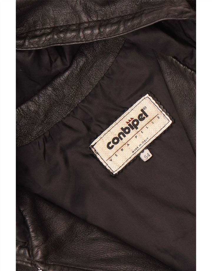 Conbipel Herre hættelæderjakke IT 54 XL Sort