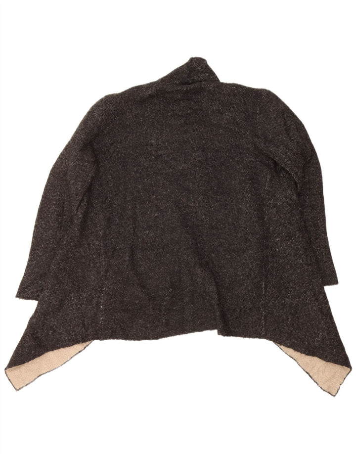 Zara Womens Open Cardigan Sweater UK 16 Large Black Acryl