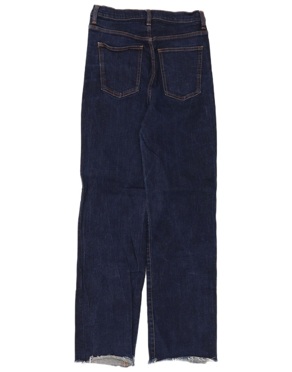 Zara Dame Højtaljede Løse Jeans EU 38 Small W28 L31 Marineblå