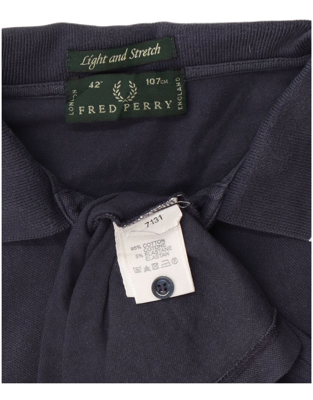 Fred Perry Herre let og stræk poloshirt Medium marineblå bomuld