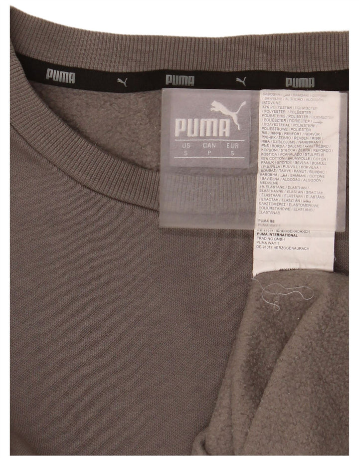Puma Sweatshirt til mænd, lille grå bomuld