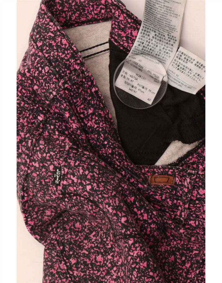 LEVI'S Skinny Casual Bukser til kvinder W28 L31 Pink plettet bomuld