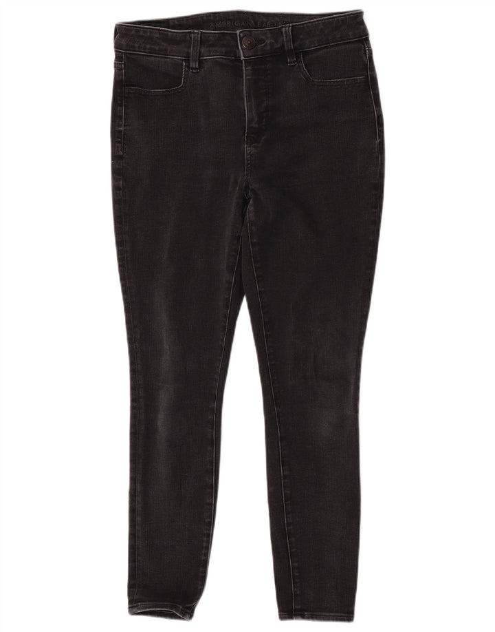 American Eagle Dame Skinny Jeans US 8 Medium W30 L26 Sort Bomuld
