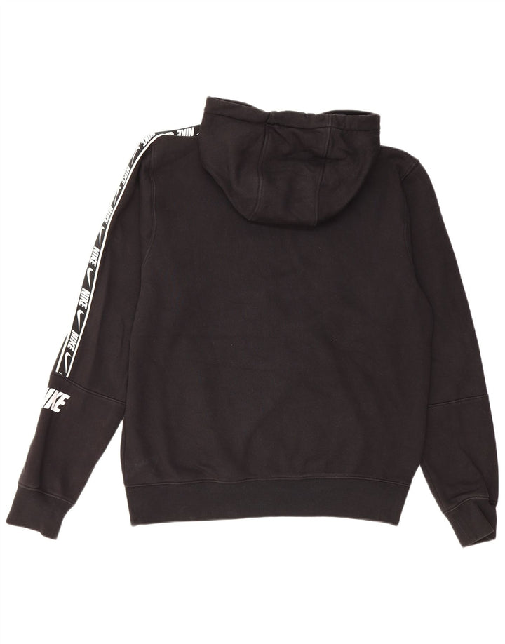 Nike Herre Standard Fit Grafisk Hoodie Jumper Medium Sort Colourblock