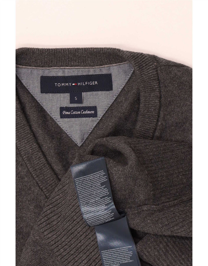 Tommy Hilfiger Herre V-hals sweater lille grå bomuld