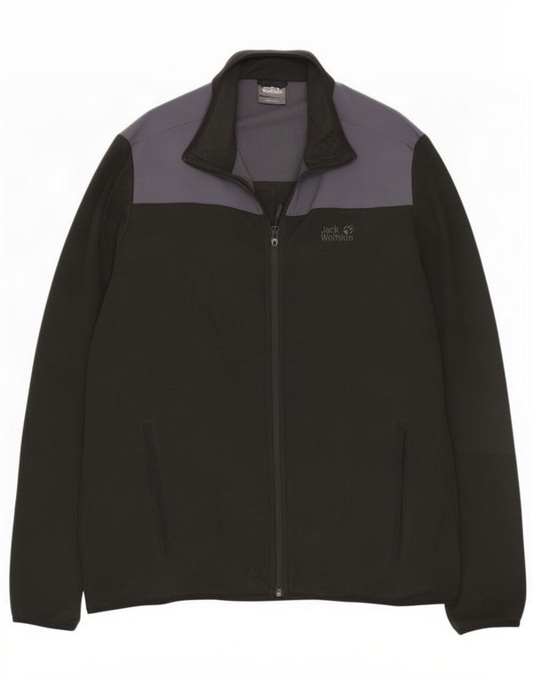 Jack Wolfskin Herre Fleecejakke UK 44/46 XL Sort Colourblock Polyamid