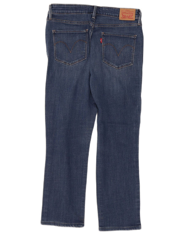 Levi's Dame Mid Rise Skinny Cropped Jeans US 12 Large W30 L25 Blue Cotton