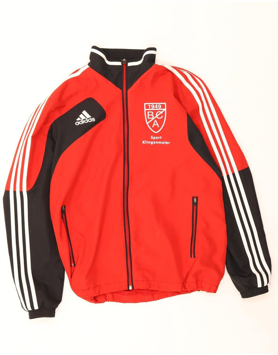 Adidas Grafisk træningsdragt topjakke til mænd UK 40/42 Medium Red Colourblock