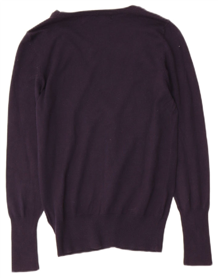 ZARA Womens Cardigan Sweater UK 12 Medium Navy Blue
