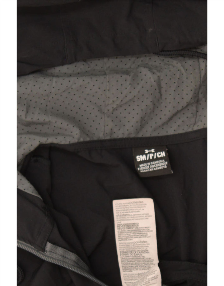 Under Armour Regnjakke med hætte til mænd UK 36 Small Black Colourblock
