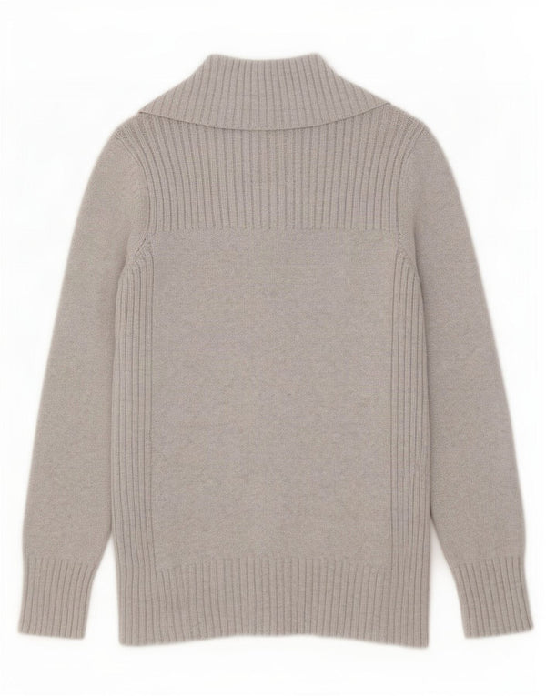 Marks & Spencer Dame Cardigan Sweater UK 16 Stor Grå Bomuld