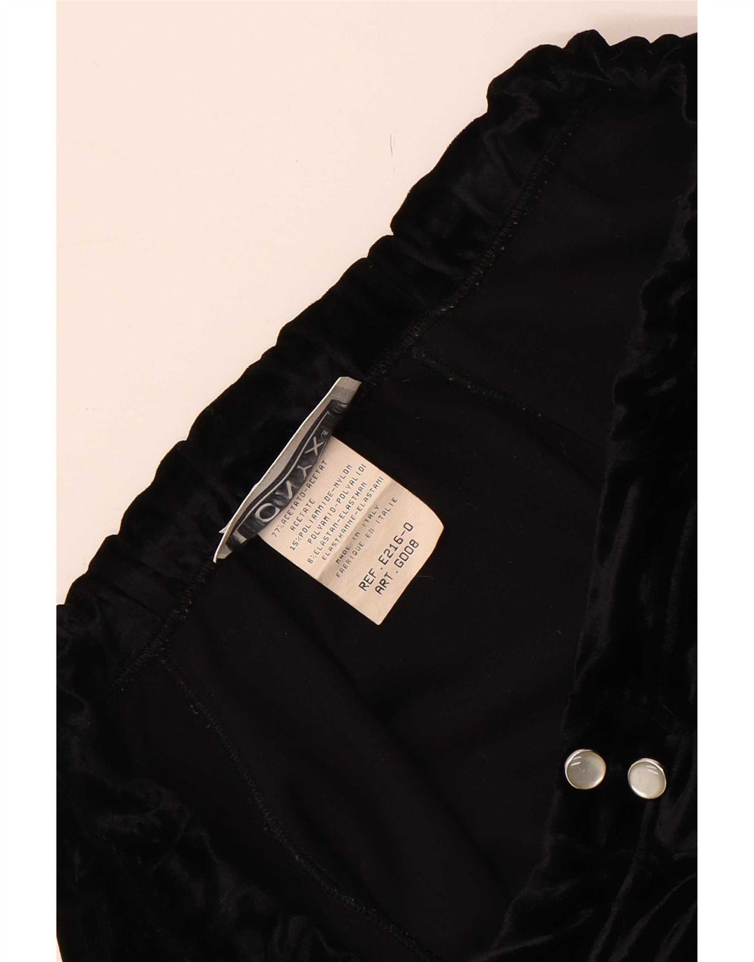 Onyx Dame Velour Mini Nederdel W28 Medium Sort Acetat