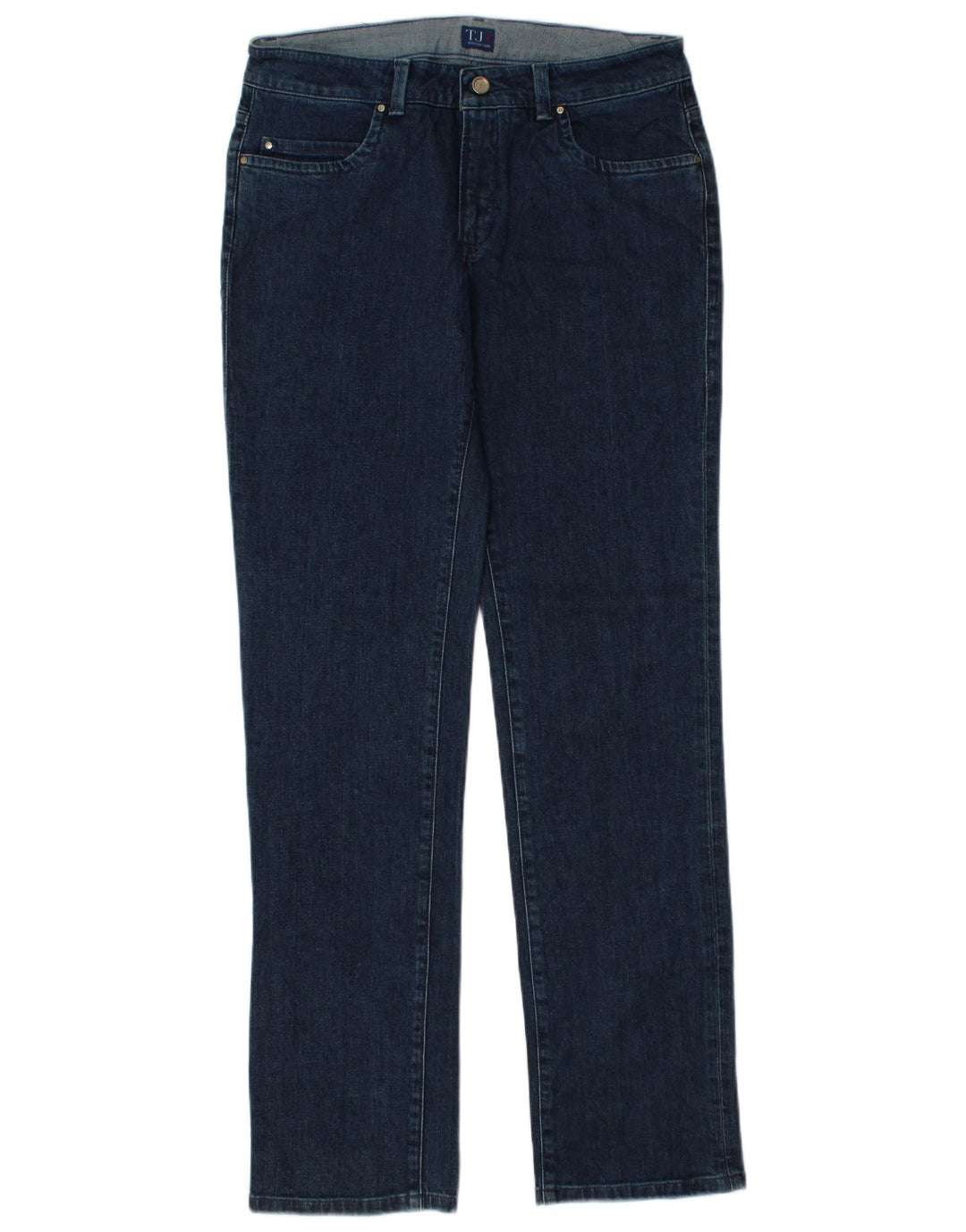TRUSSARDI Lige jeans til kvinder W31 L33 Marineblå bomuld