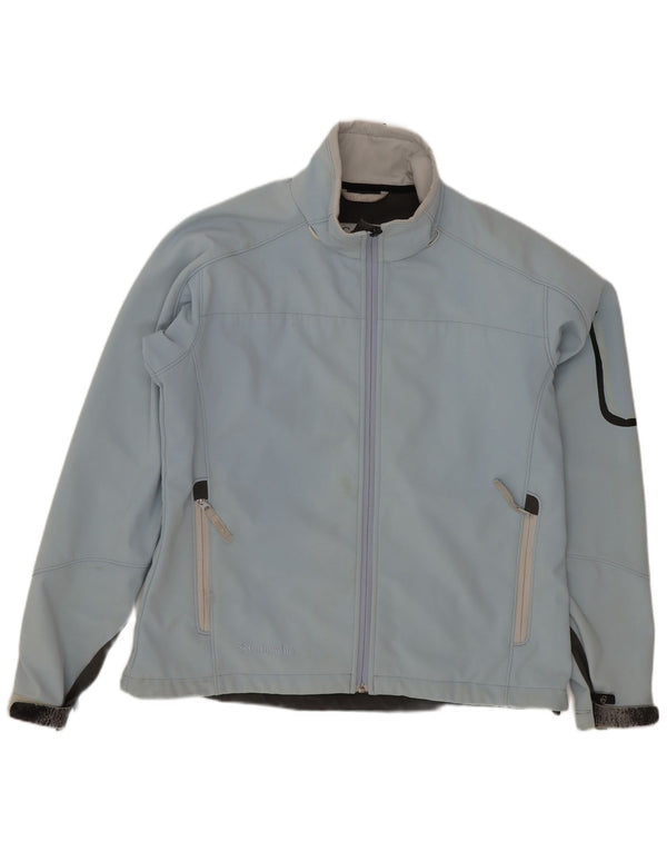 Columbia Womens Interchange Windbreaker Jacket UK 16 Large Blue Colourblock