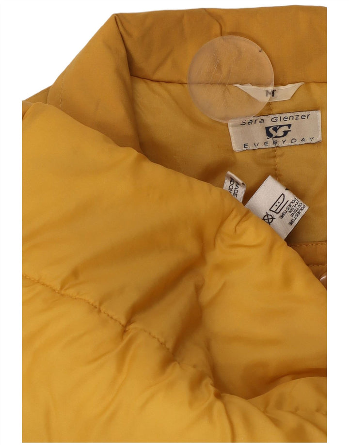 SARA GLENZER Dame Oversized Windbreaker Coat UK 14 Medium Yellow
