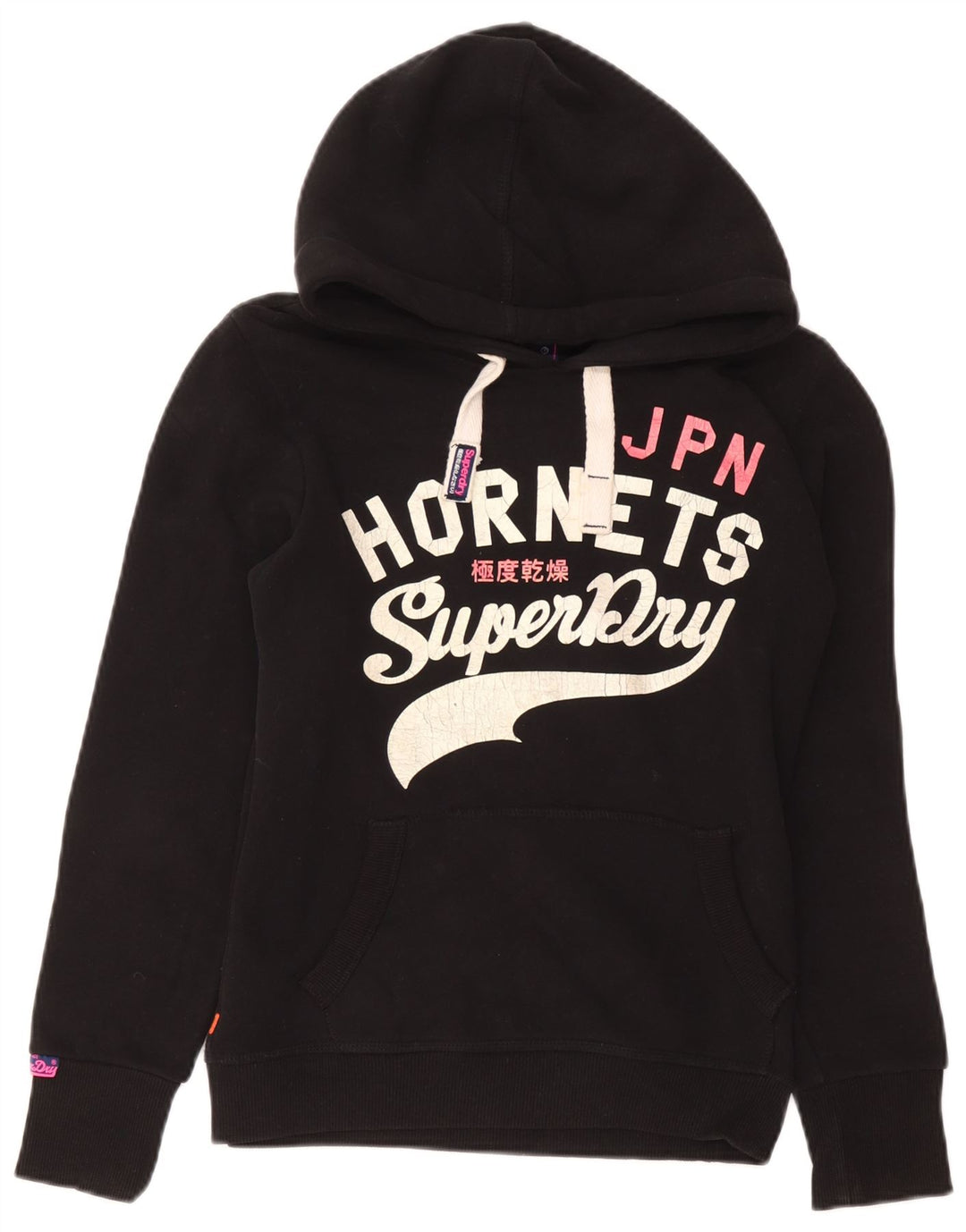 Superdry Herre Hornets Grafisk Hoodie Jumper UK 10 Small Black Bomuld