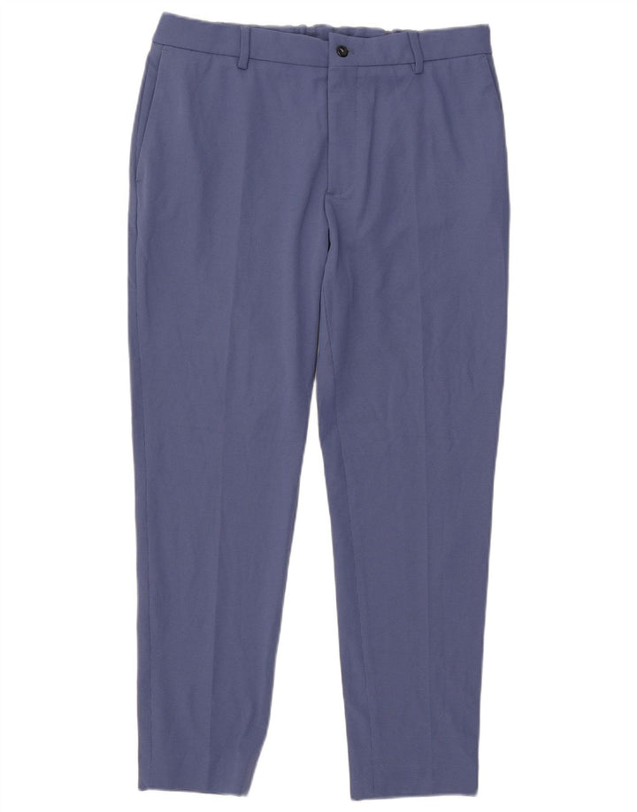 Zara Herre Slim Chino Bukser EU 44 Large W34 L29 Blå Polyester