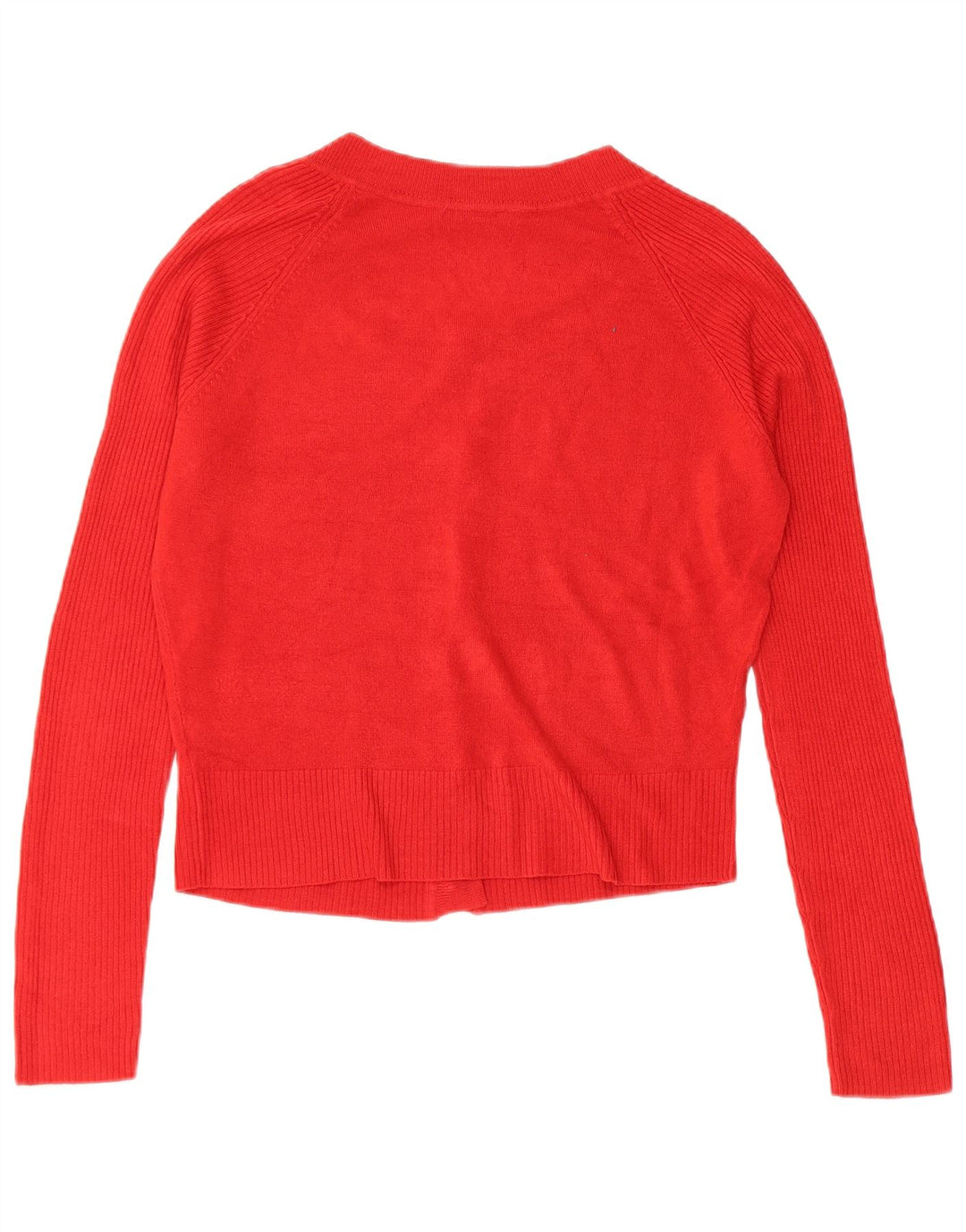 MARKS & SPENCER Womens Crop Cardigan Sweater UK 12 Medium Red Acryl