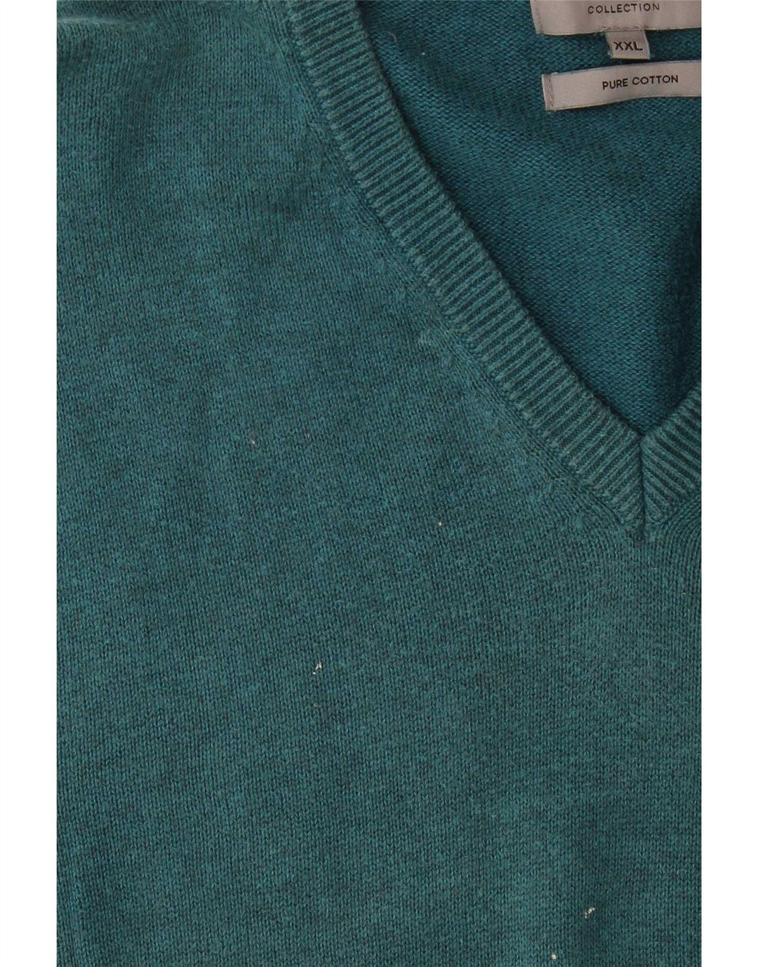 Marks & Spencer Herre V-hals sweater 2XL Blå Bomuld