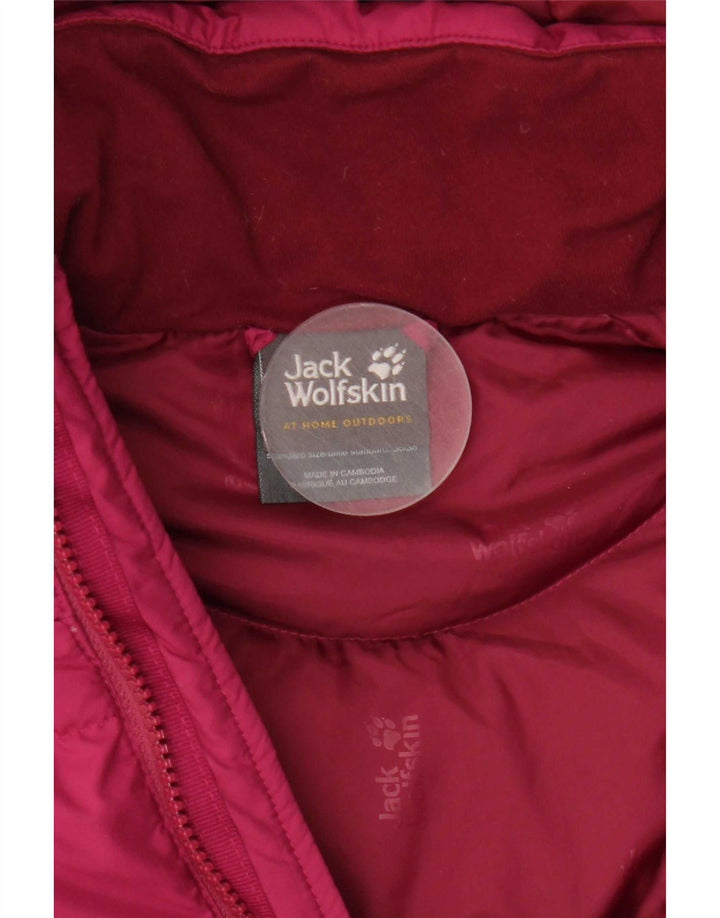 Jack Wolfskin Polstret jakke med hætte til kvinder UK 8/10 Small Pink Polyester