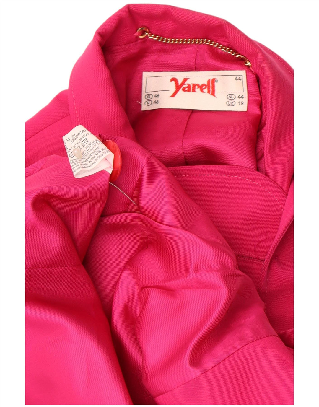Yarell Womens Crop 3/4-ærmet 2-knaps blazerjakke UK 18 XL Pink
