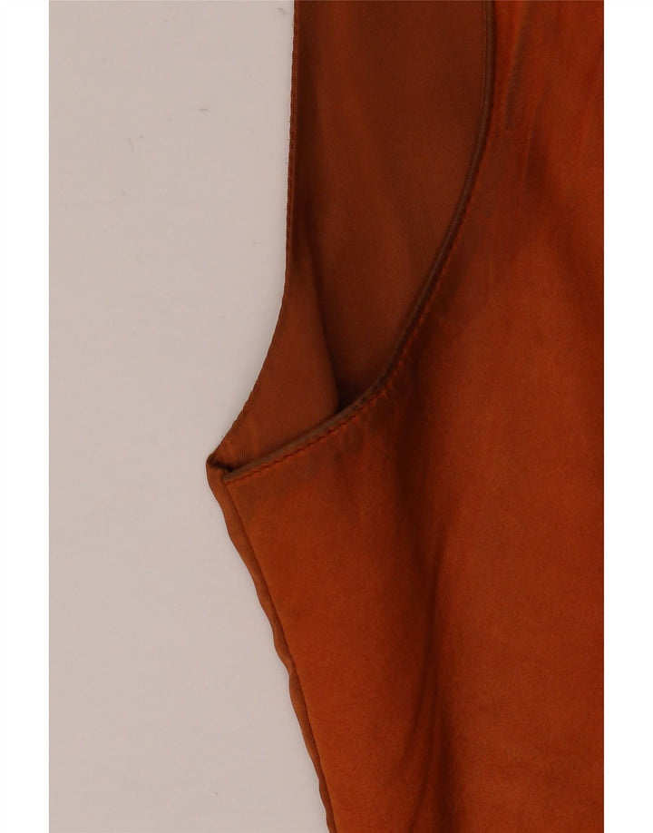 Vintage herre læder vest XL brunt læder