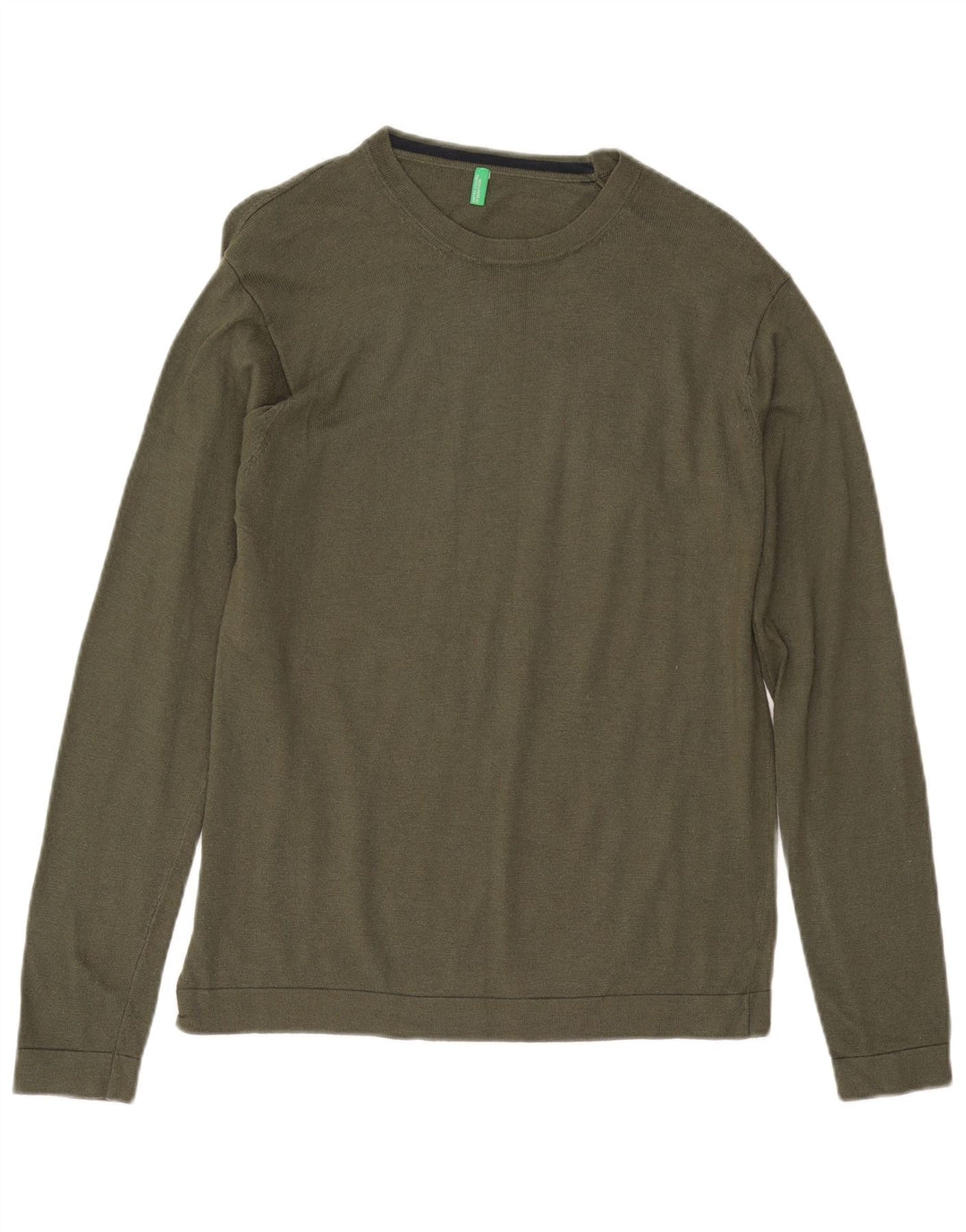 BENETTON Herre sweater med rund hals, medium Khaki
