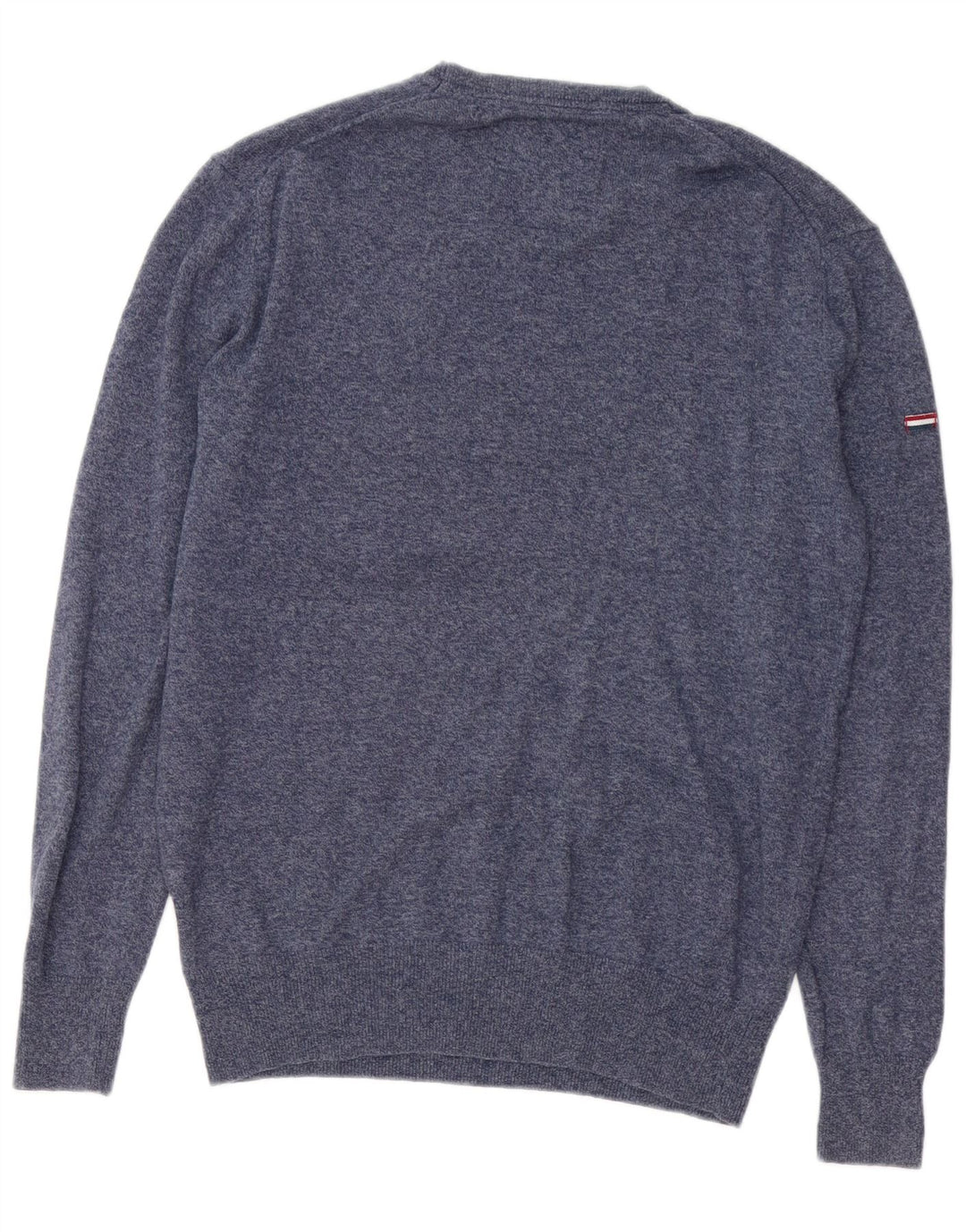 SUPERDRY sweater med rund hals til mænd Medium marineblå flækket bomuld