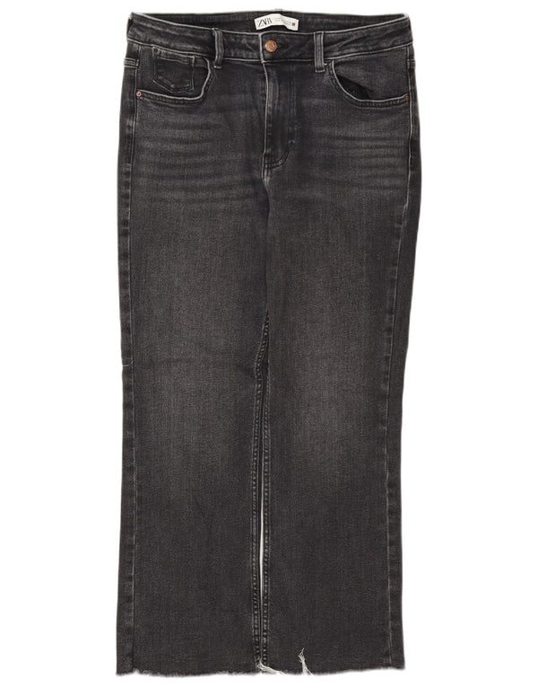 Zara Womens Cropped Jeans EU 40 Medium W30 L26 Grå