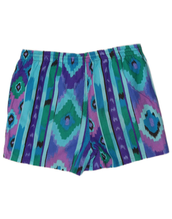 Navigare Mens Swimming Shorts Medium  Multicoloured Ikat Cotton