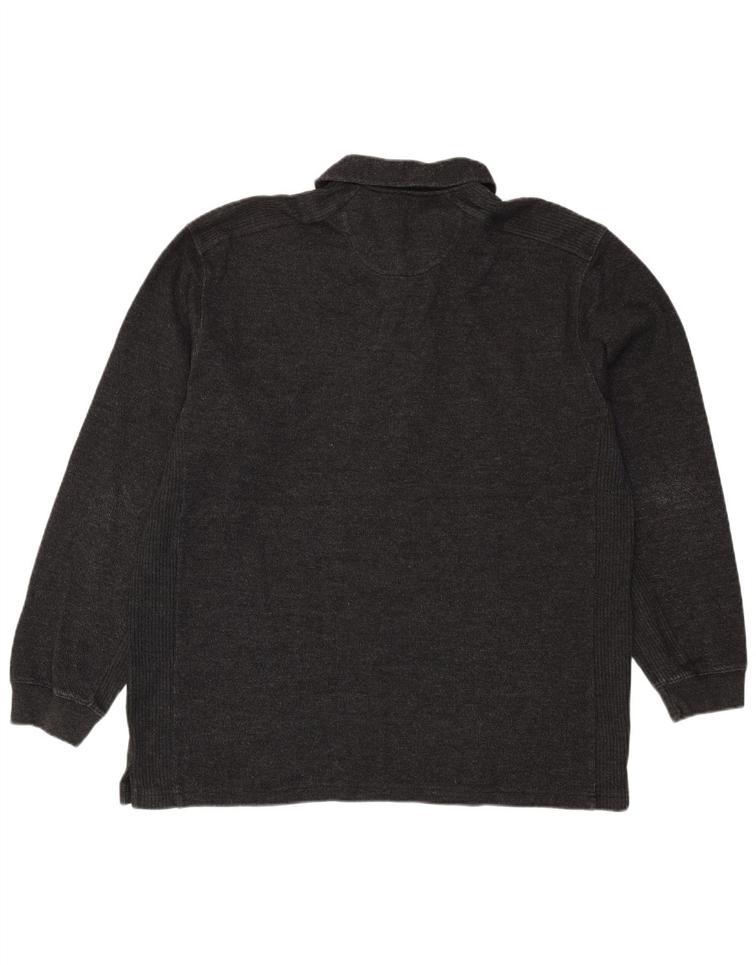 IZOD Langærmet poloshirt til mænd XL sort bomuld