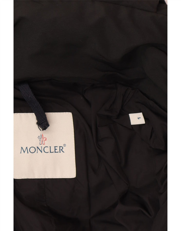 MONCLER Dame polstret frakke størrelse 1 Lille sort polyester vinter